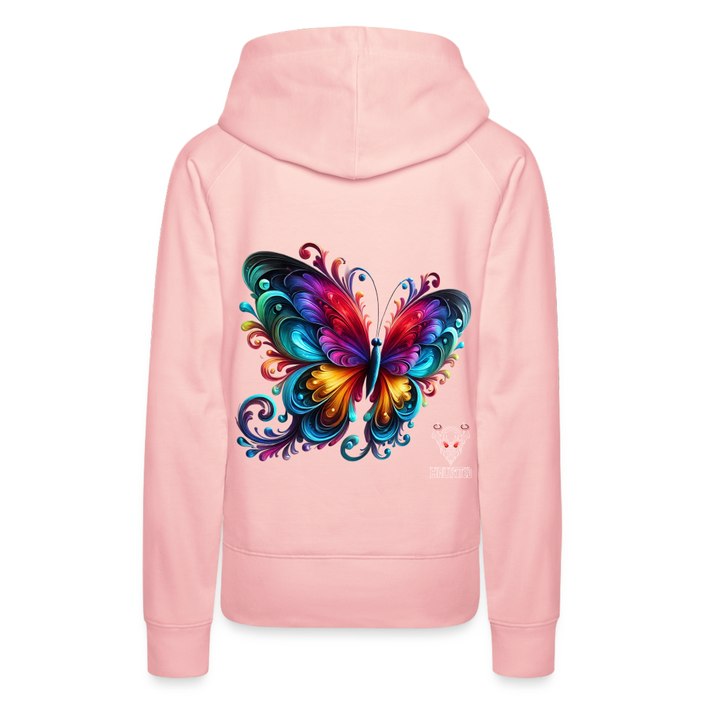 Woman Hoodie Radiant Butterfly Art - Kristallrosa