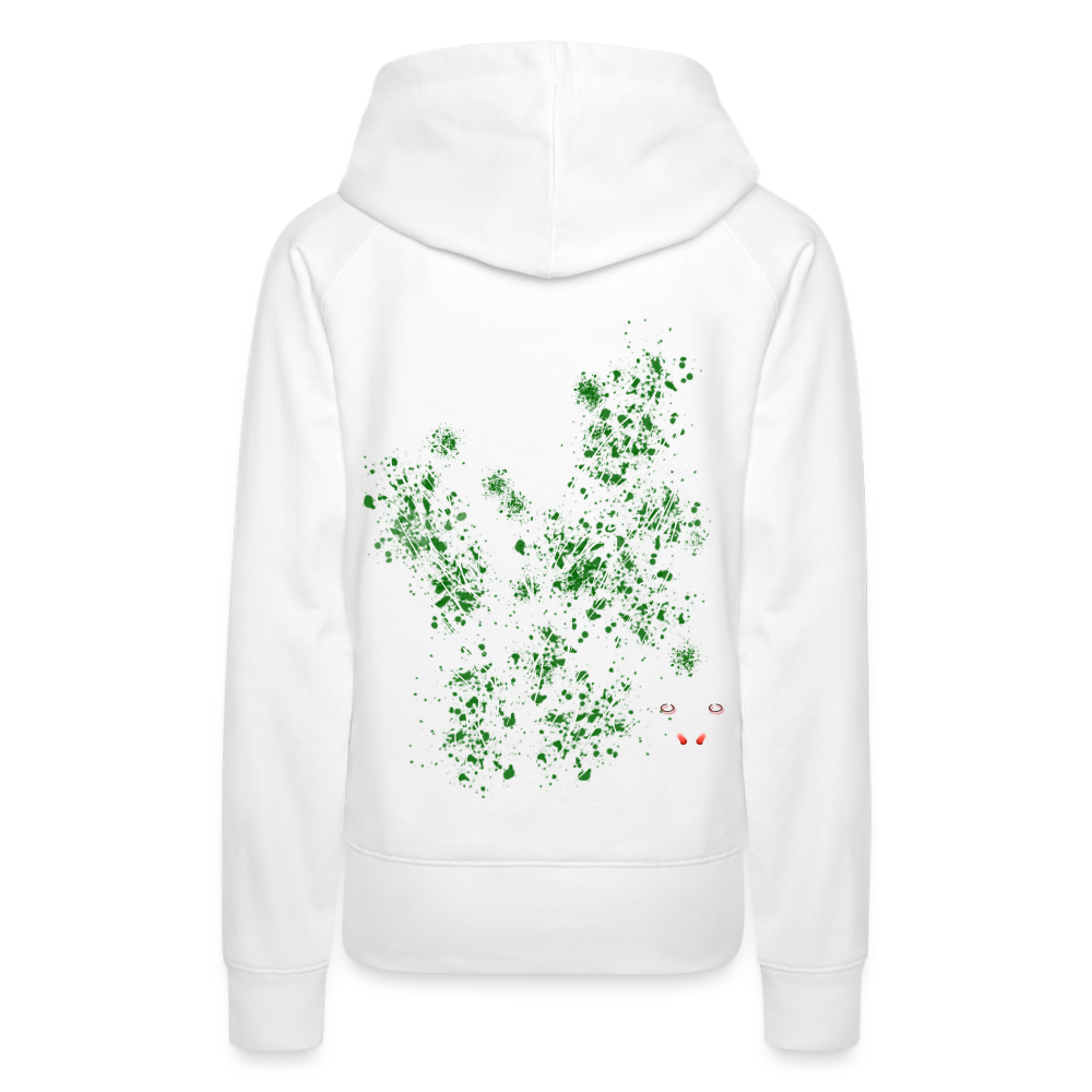 Women Hoodie Dark Green Wings - Weiß