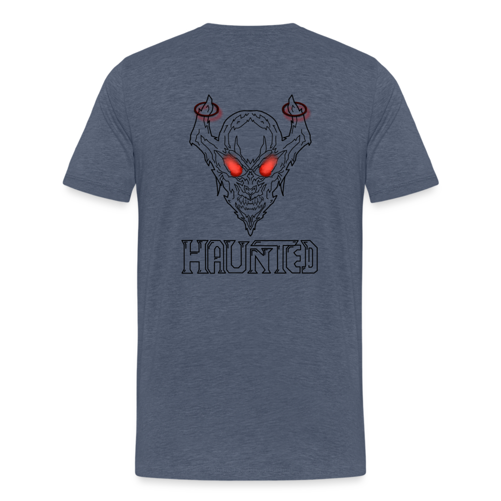 Men T-Shirt Deamon Black - Blau meliert