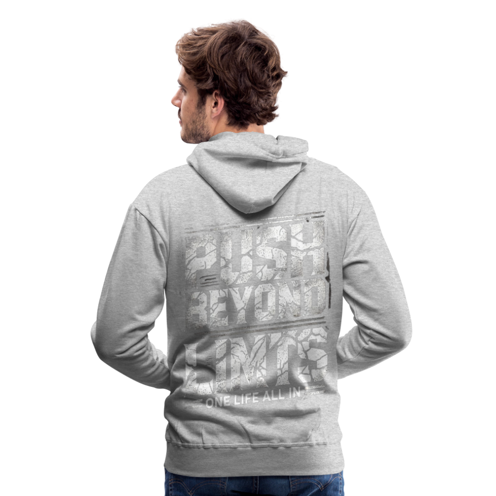 Men Hoodie Push Beyond Limits - Grau meliert