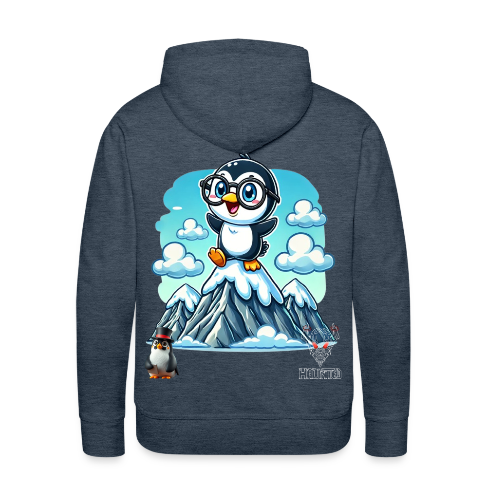 Men Hoodie KasPenguin on Top - Jeansblau