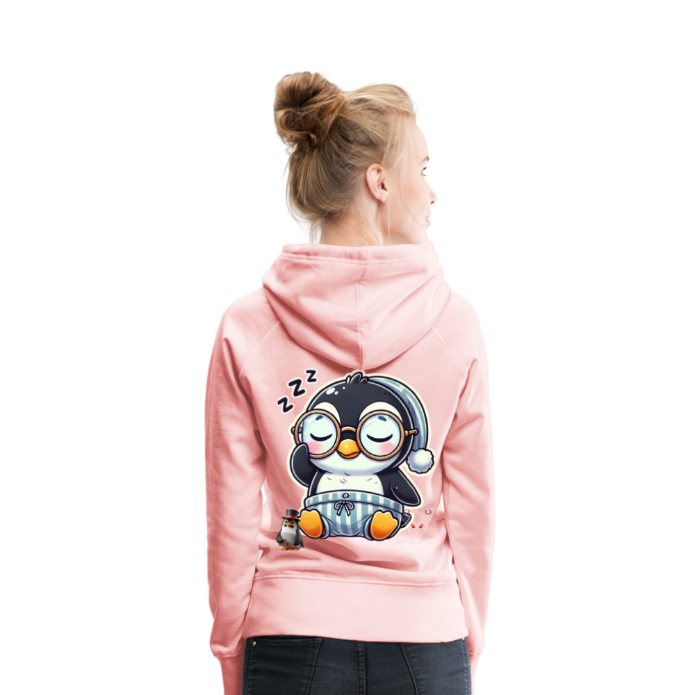 Women Hoodie Sleepy KasPenguin - Kristallrosa