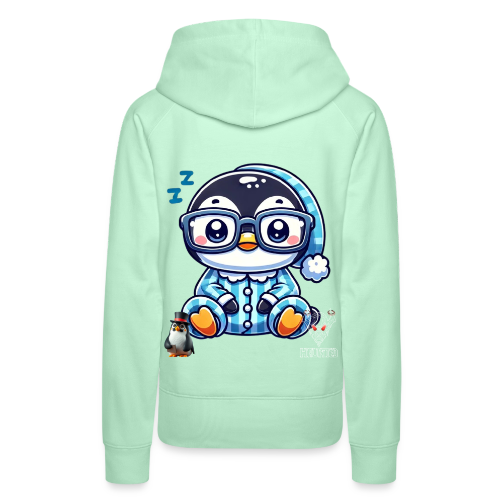 Women Hoodie KasPenguin in Pyjama - helles Mintgrün