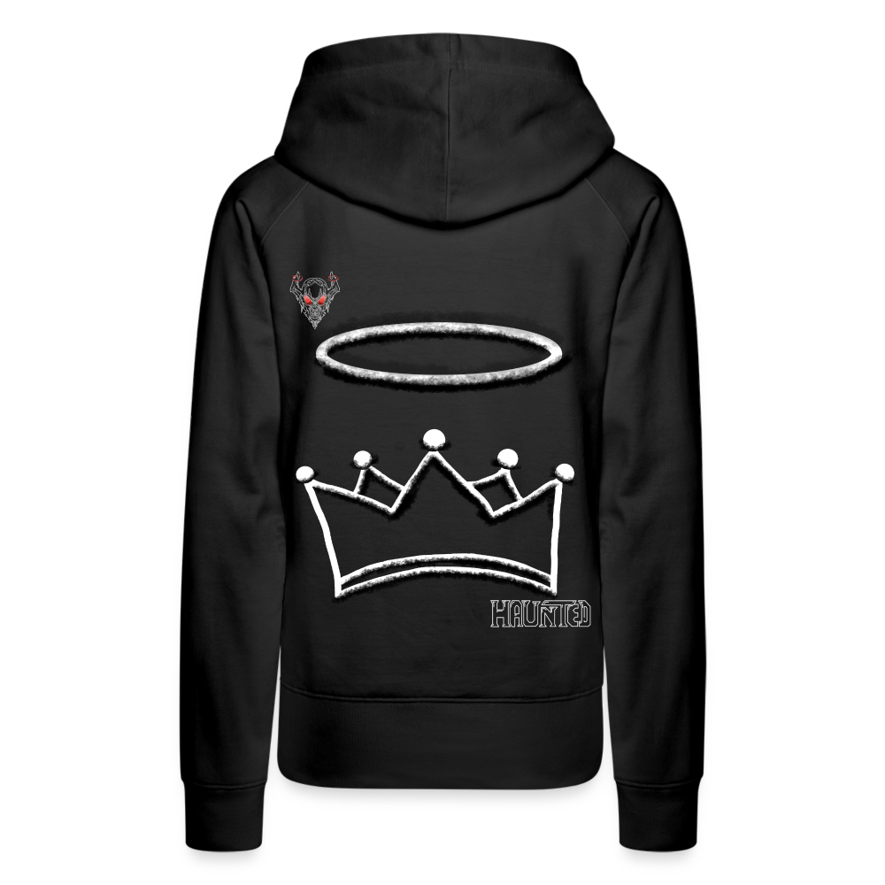 Woman Hoodie Crown and Ring Light - Schwarz