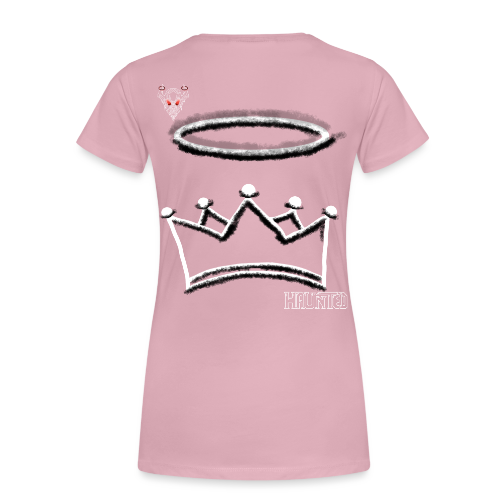 Woman T-Shirt Crown and Ring Light - Hellrosa