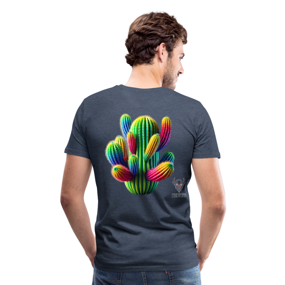 Männer Premium T-Shirt - Blau meliert