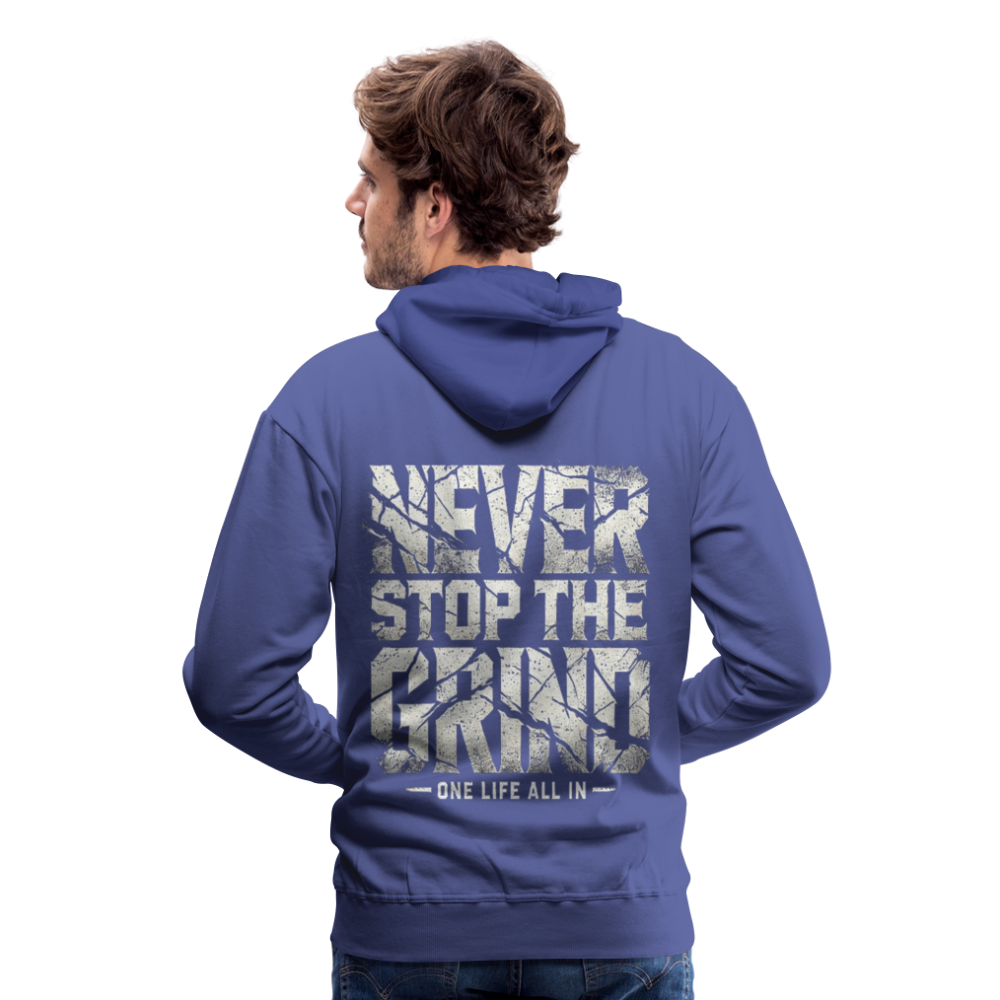 Men Hoodie Never Stop The Grind - Königsblau