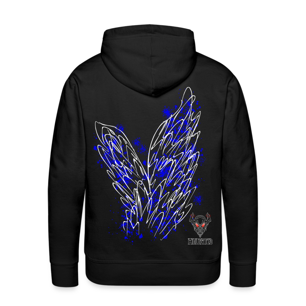 Men Hoodie Blue Wings - Schwarz