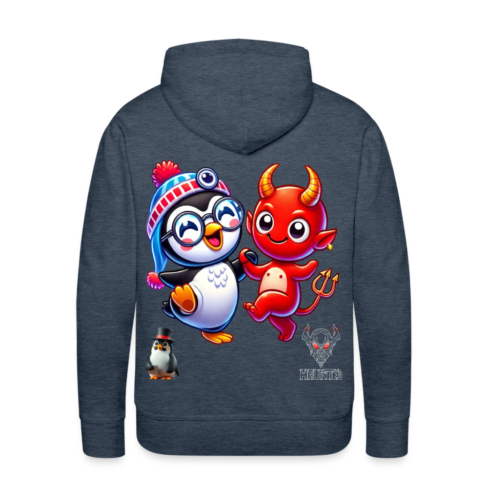 Men Hoodie Dancing with Devil - Jeansblau