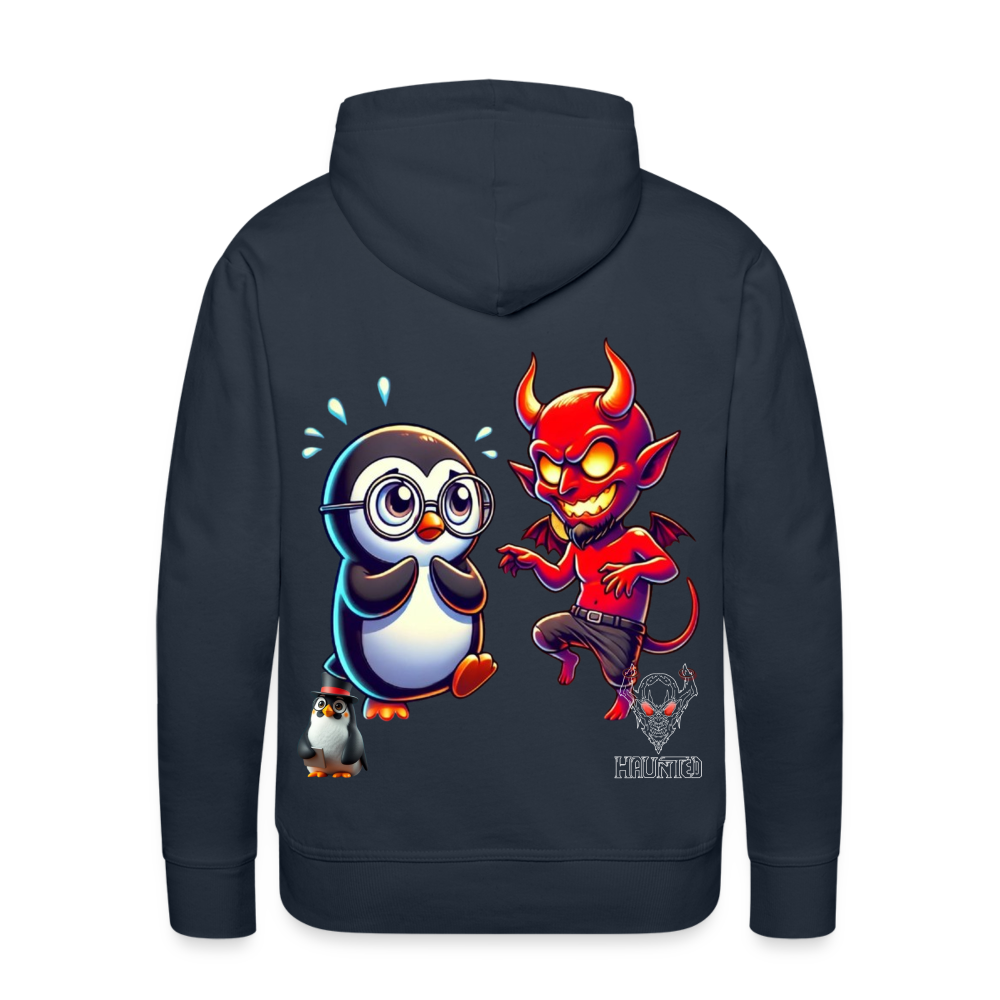 Men Hoodie Dancing with Devil - Navy