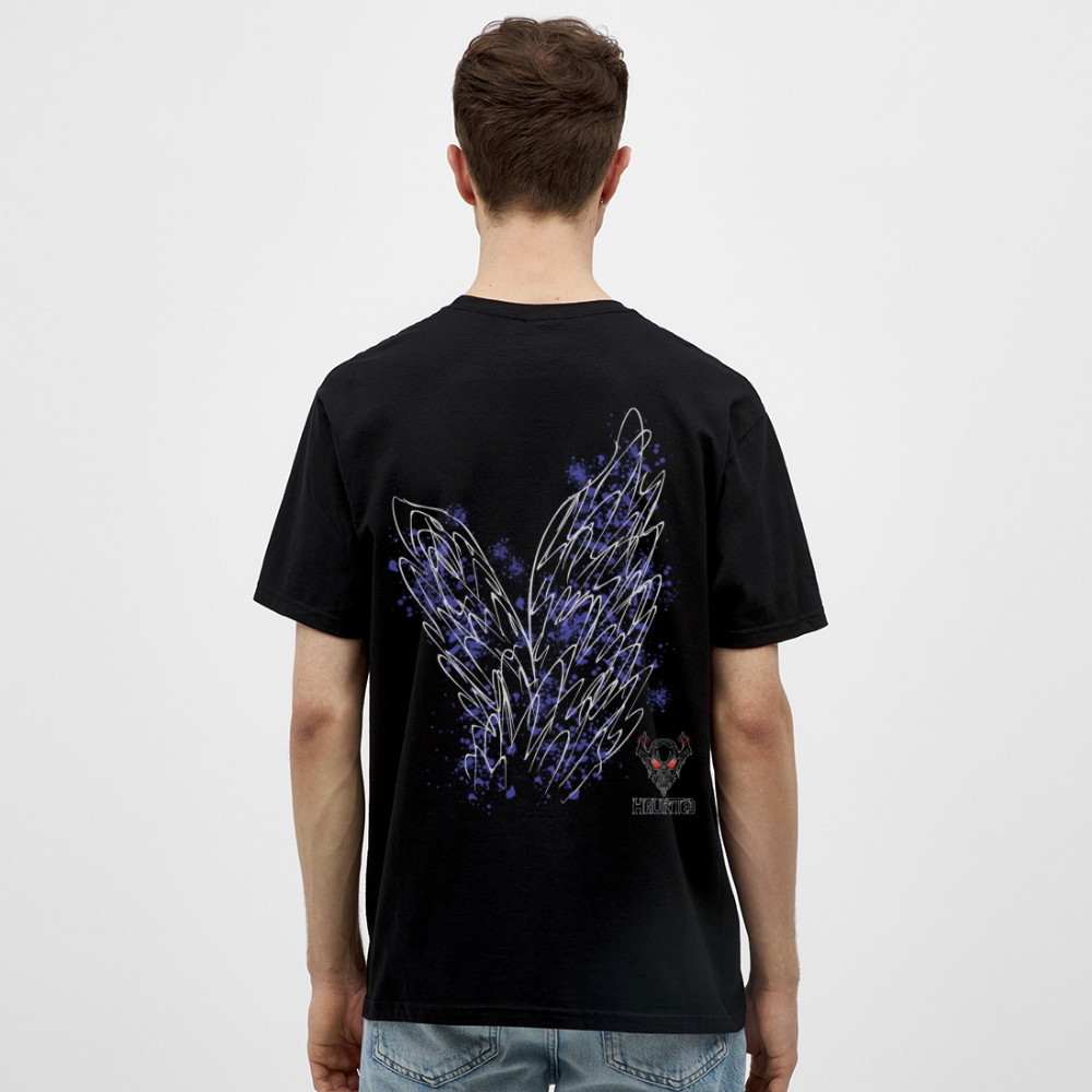 Men T-Shirt Light Blue Wings - Schwarz