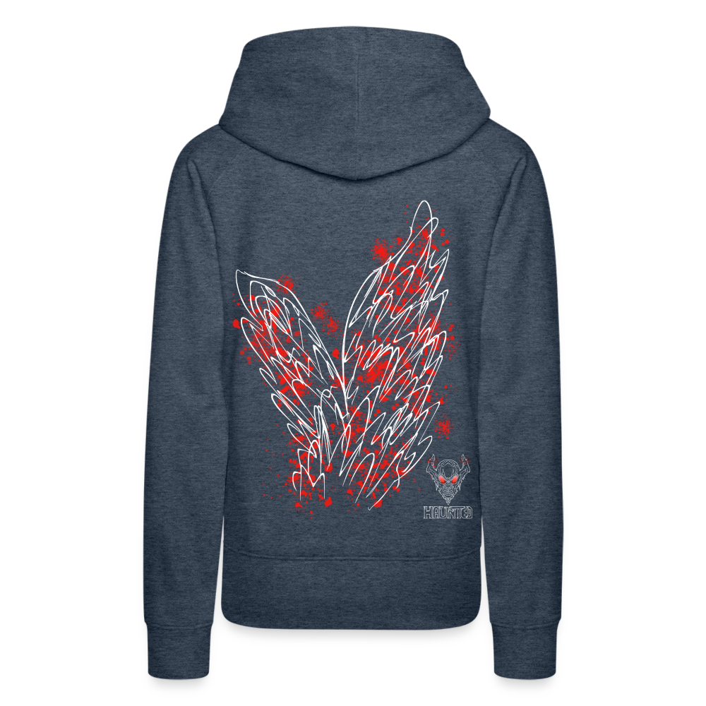 Women Hoodie Red Wings - Jeansblau