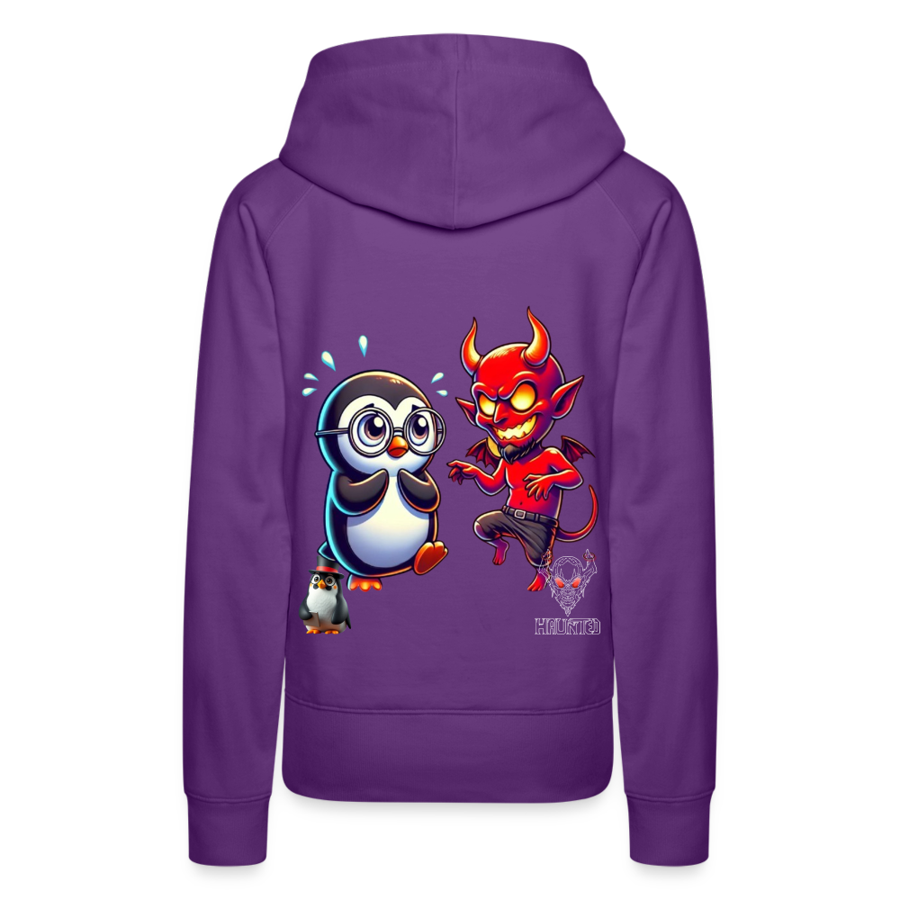 Women Hoodie Dancing with Devil - Purple