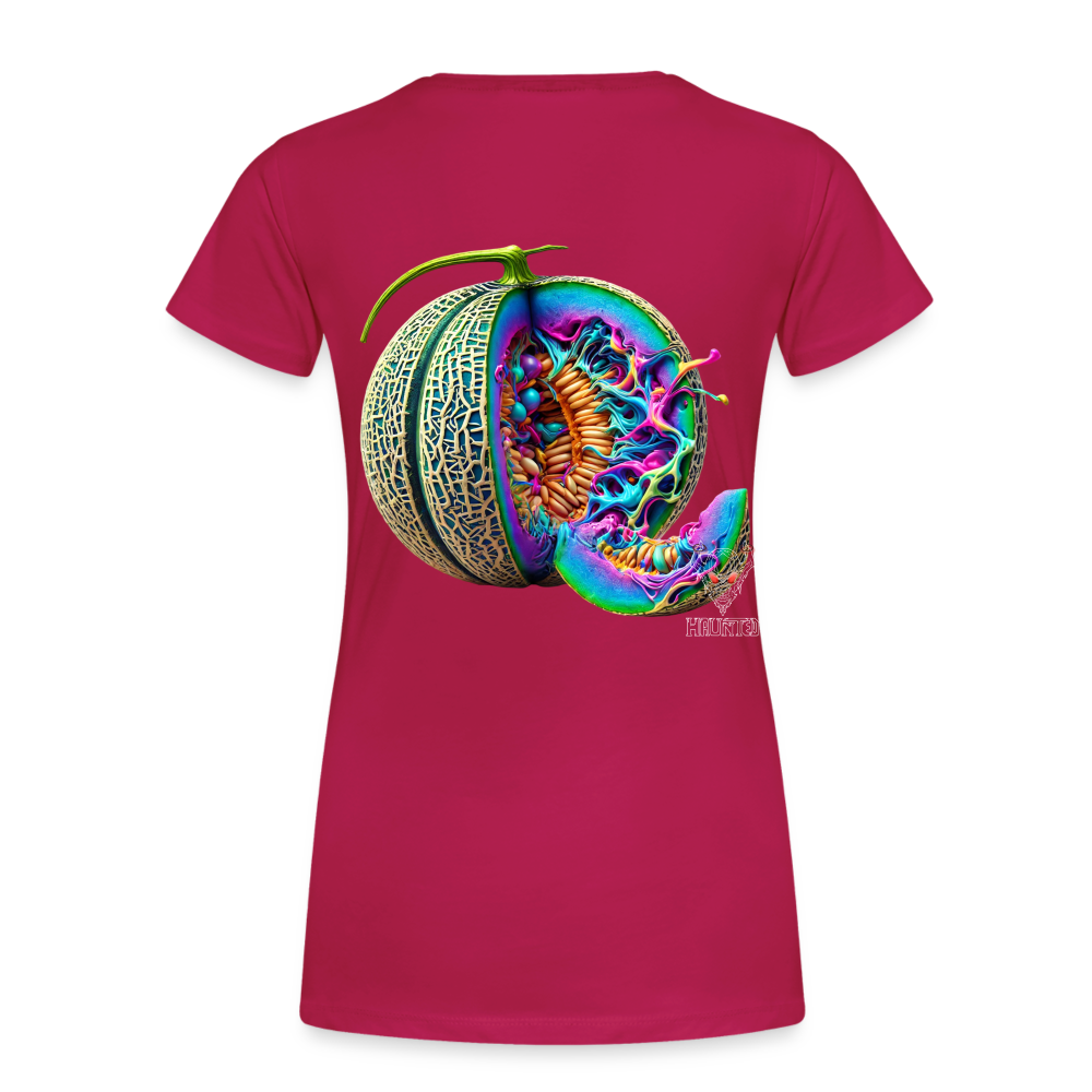 Woman T-Shirt Neon Melon Art - dunkles Pink
