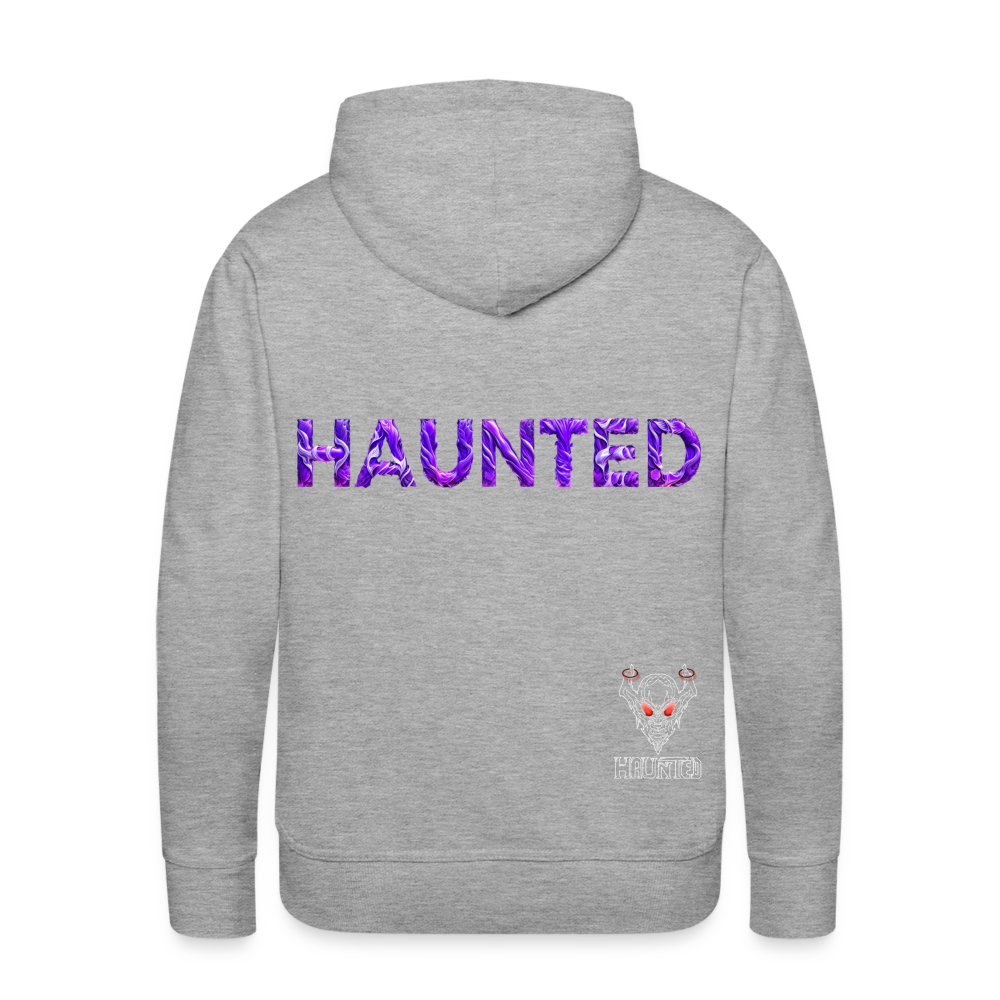 Men Hoodie Violet Whispers Essence - Grau meliert