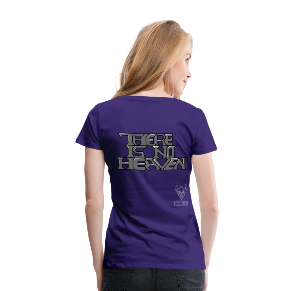 Woman T-Shirt There Is No Heaven Text - Lila