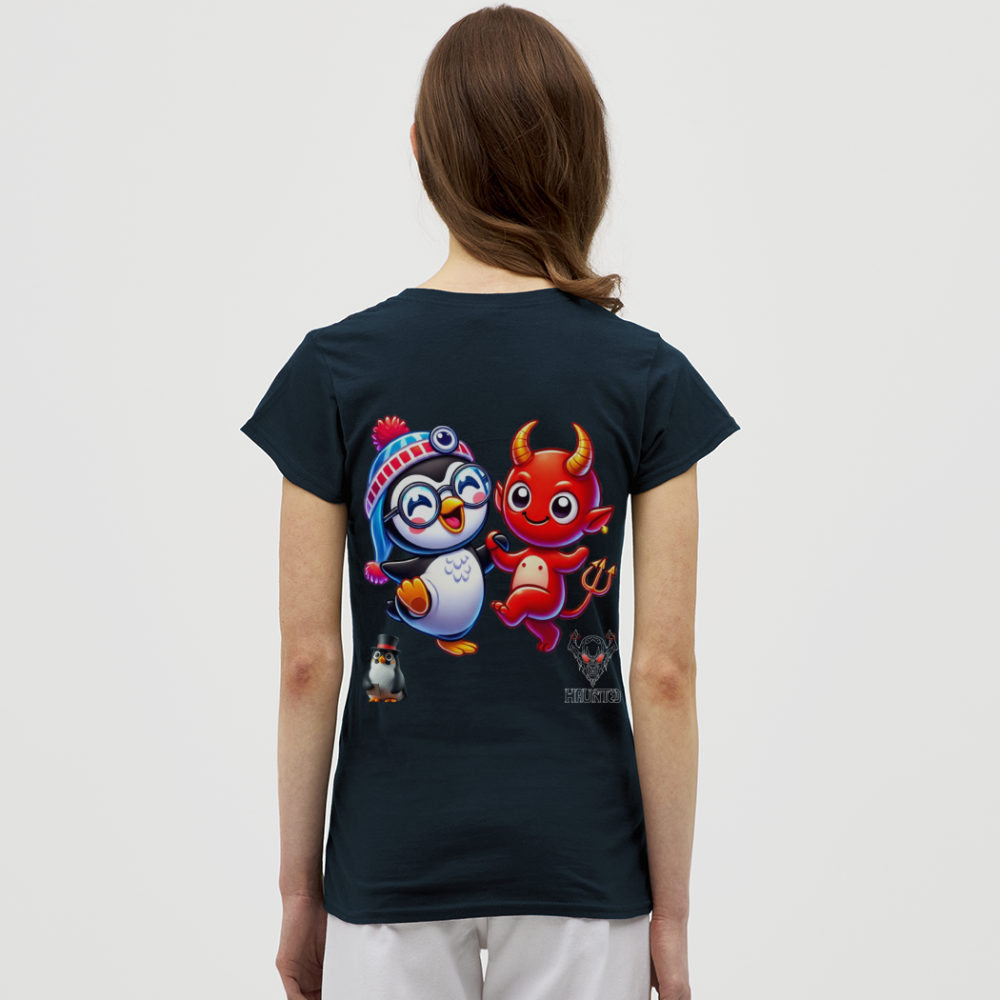 Women T-Shirt Dancing with Devil - Navy