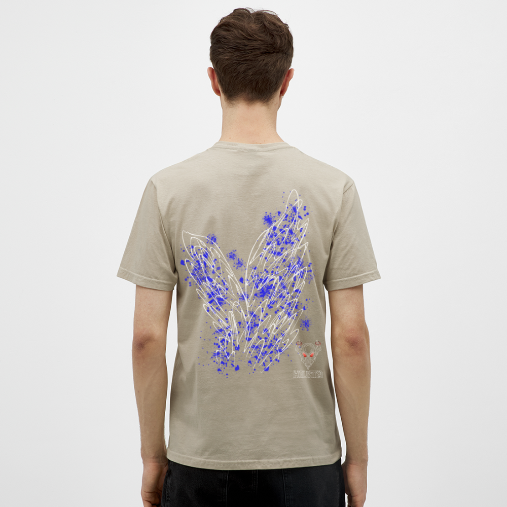 Men T-Shirt Blue Wings - Sandbeige
