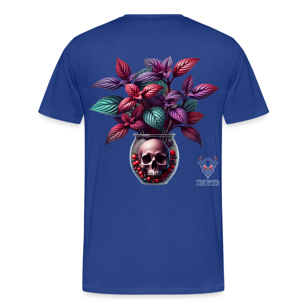 Men T-Shirt Skull Bloom Vase - Königsblau