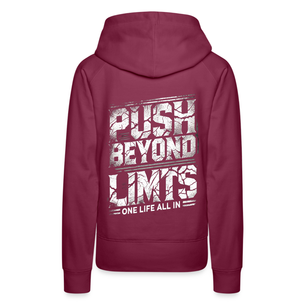 Women Hoodie Push Beyond Limits - Bordeaux