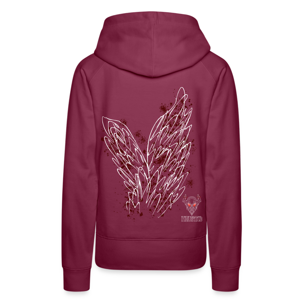 Women Hoodie Dark Red Wings - Bordeaux