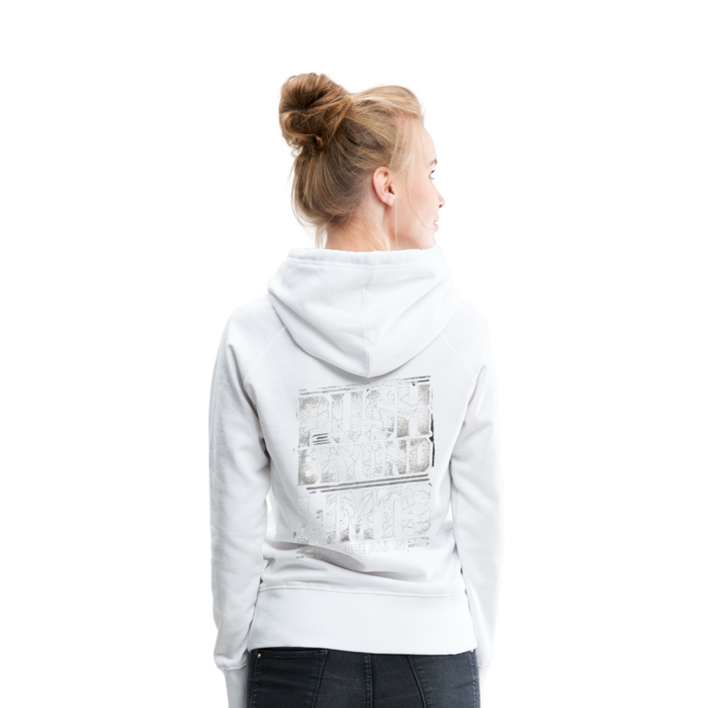 Women Hoodie Push Beyond Limits - Weiß