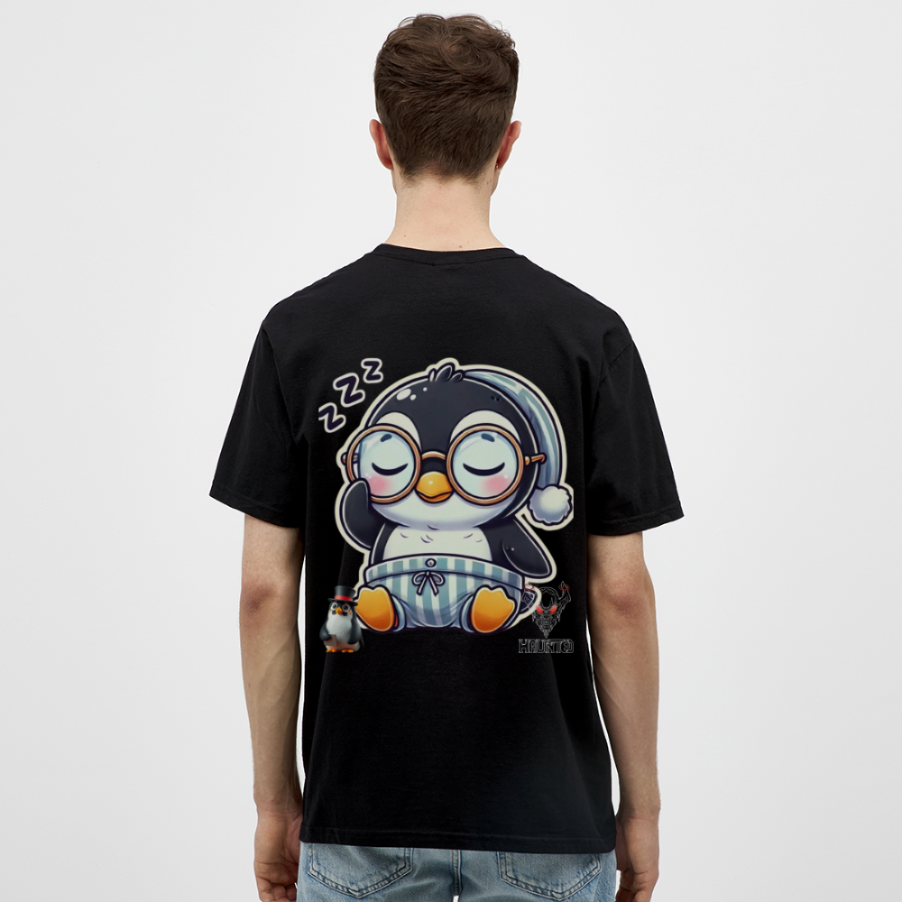 Men T-Shirt Sleepy KasPenguin - Schwarz