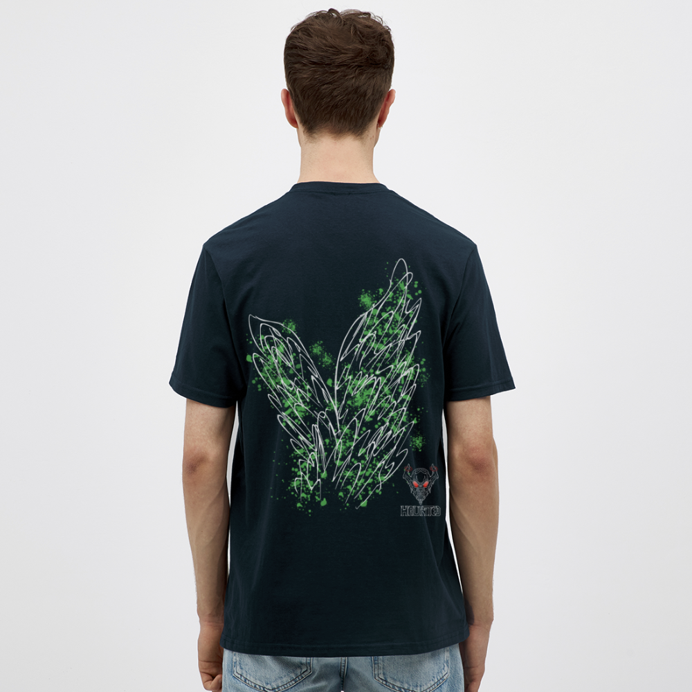 Men T-Shirt Light Green Wings - Navy