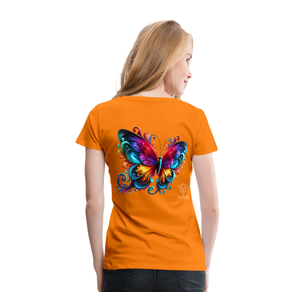 Woman T-Shirt Radiant Butterfly Art - Orange