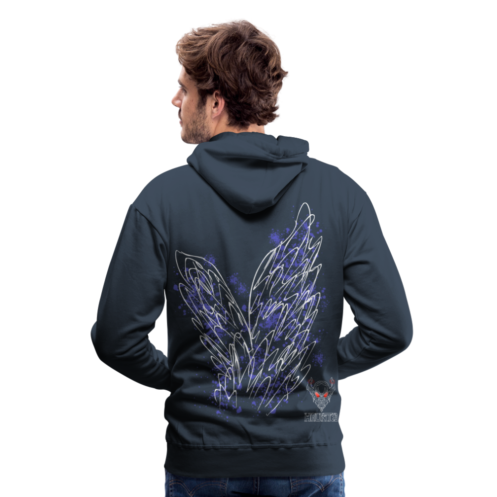 Men Hoodie Light Blue Wings - Navy