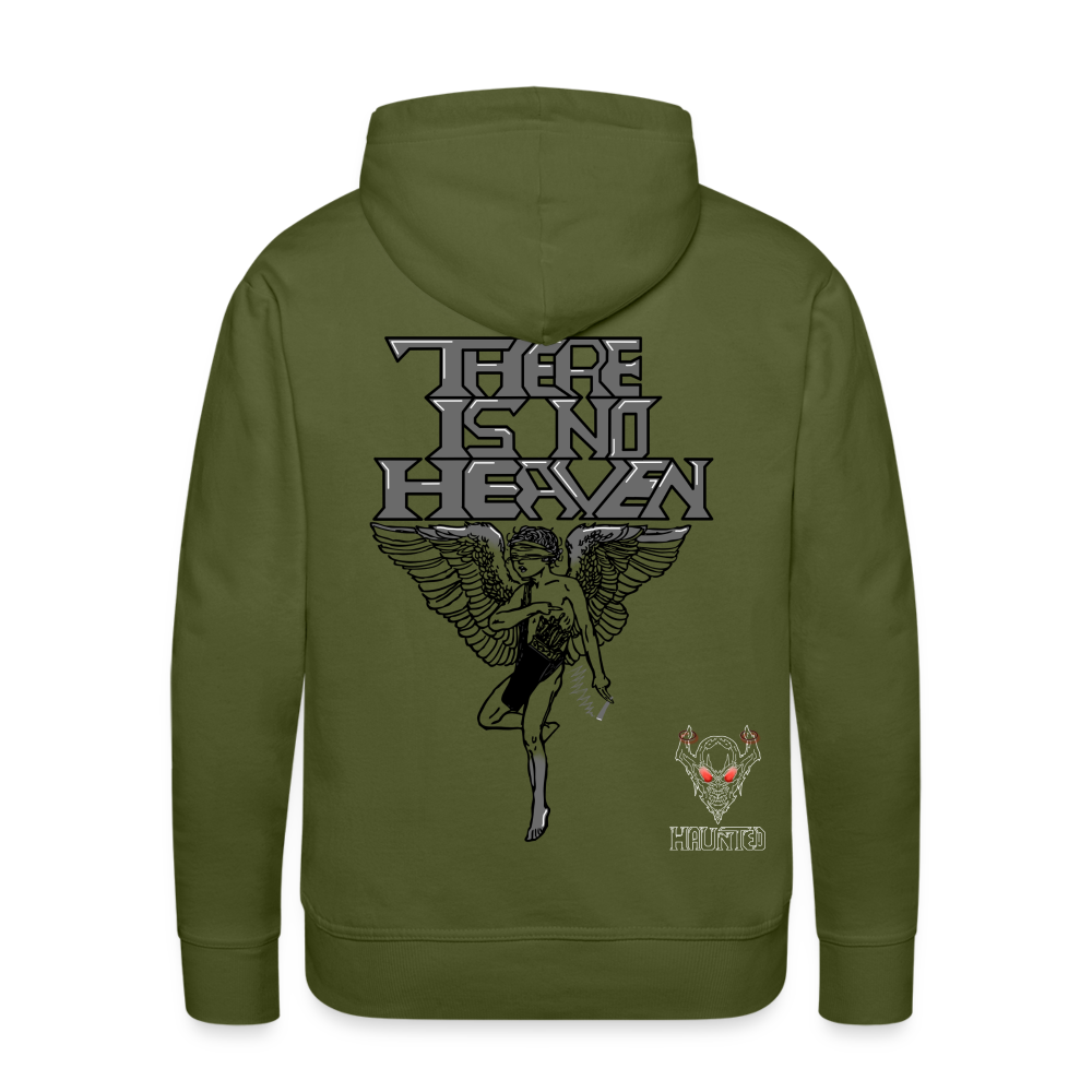 Men Hoodie There Is No Heaven - Olivgrün