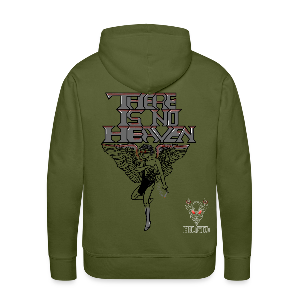 Men Hoodie There Is No Heaven bloody - Olivgrün