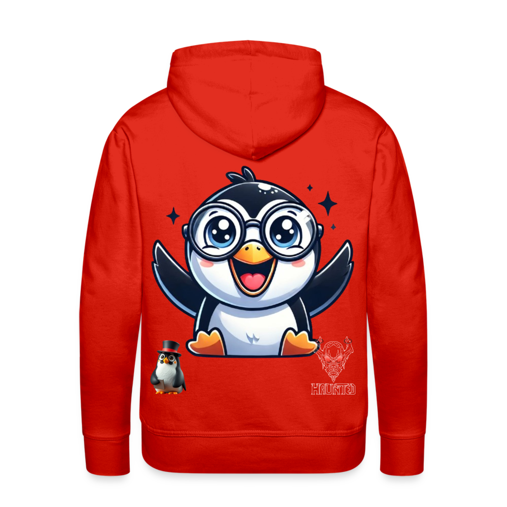 Men Hoodie KasPenguin Happy - Rot