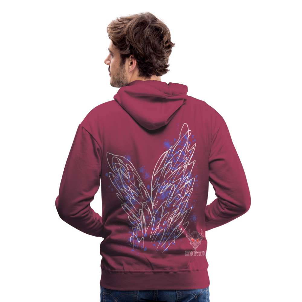 Men Hoodie Light Blue Wings - Bordeaux