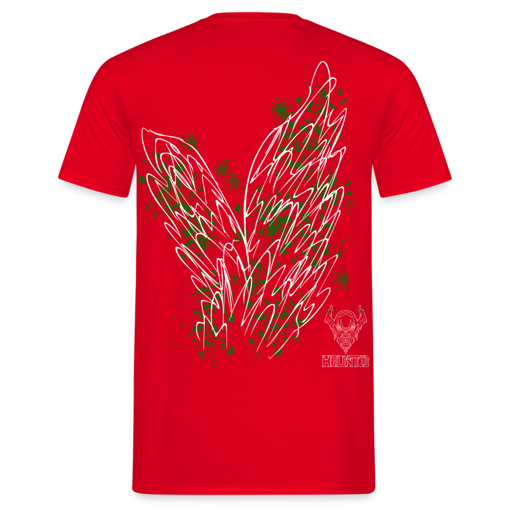 Men T-Shirt Dark Green Wings - Rot