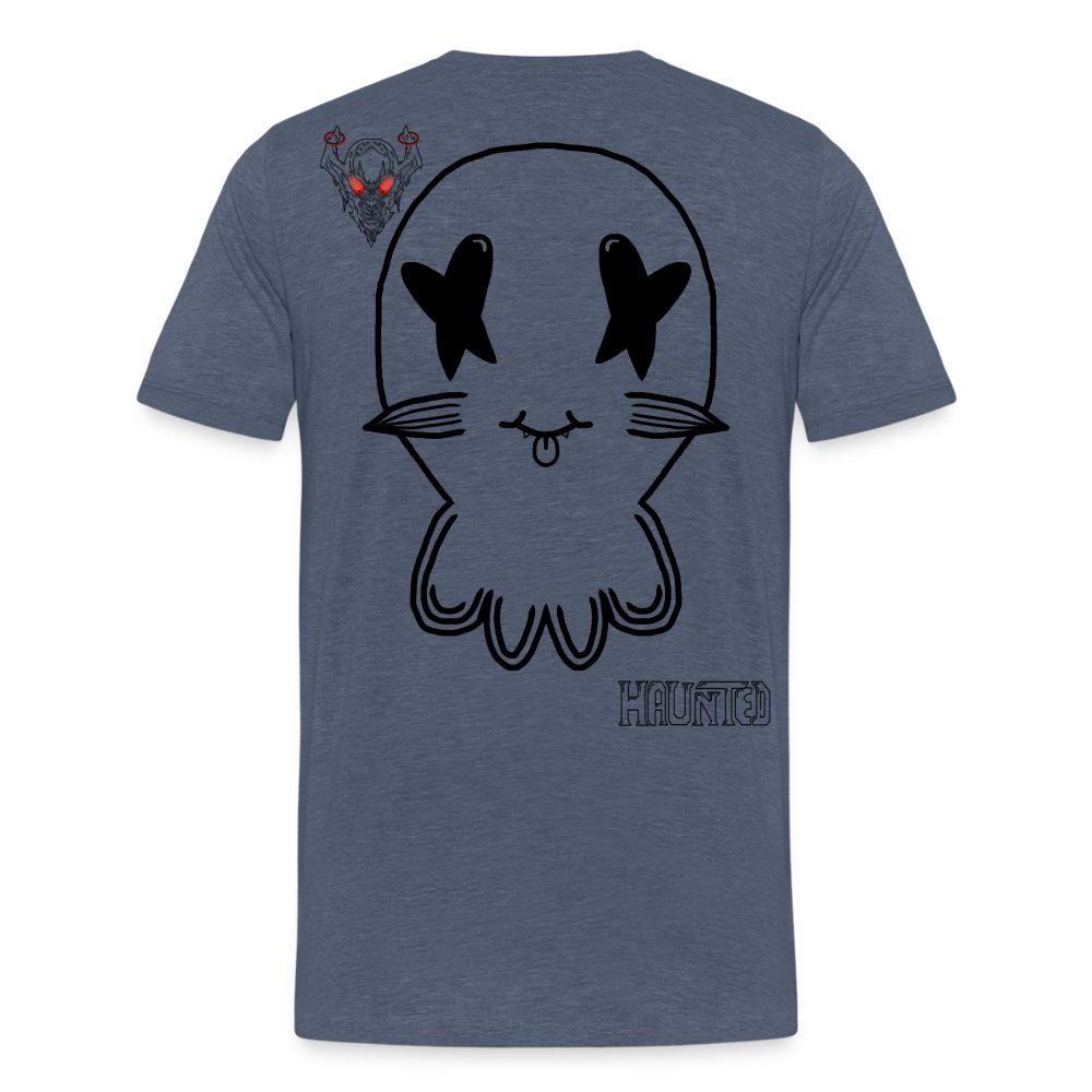 Man T-Shirt Ghost No Doodle Dark - Blau meliert