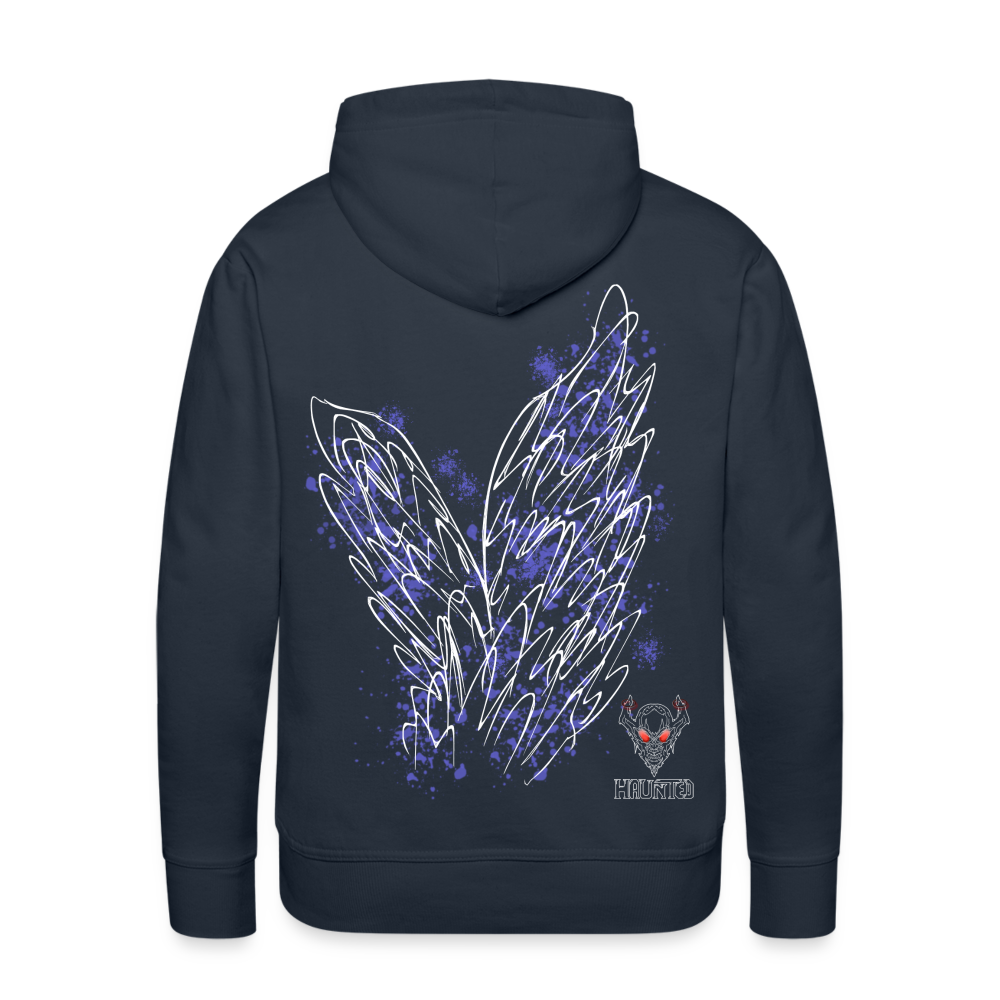 Men Hoodie Light Blue Wings - Navy
