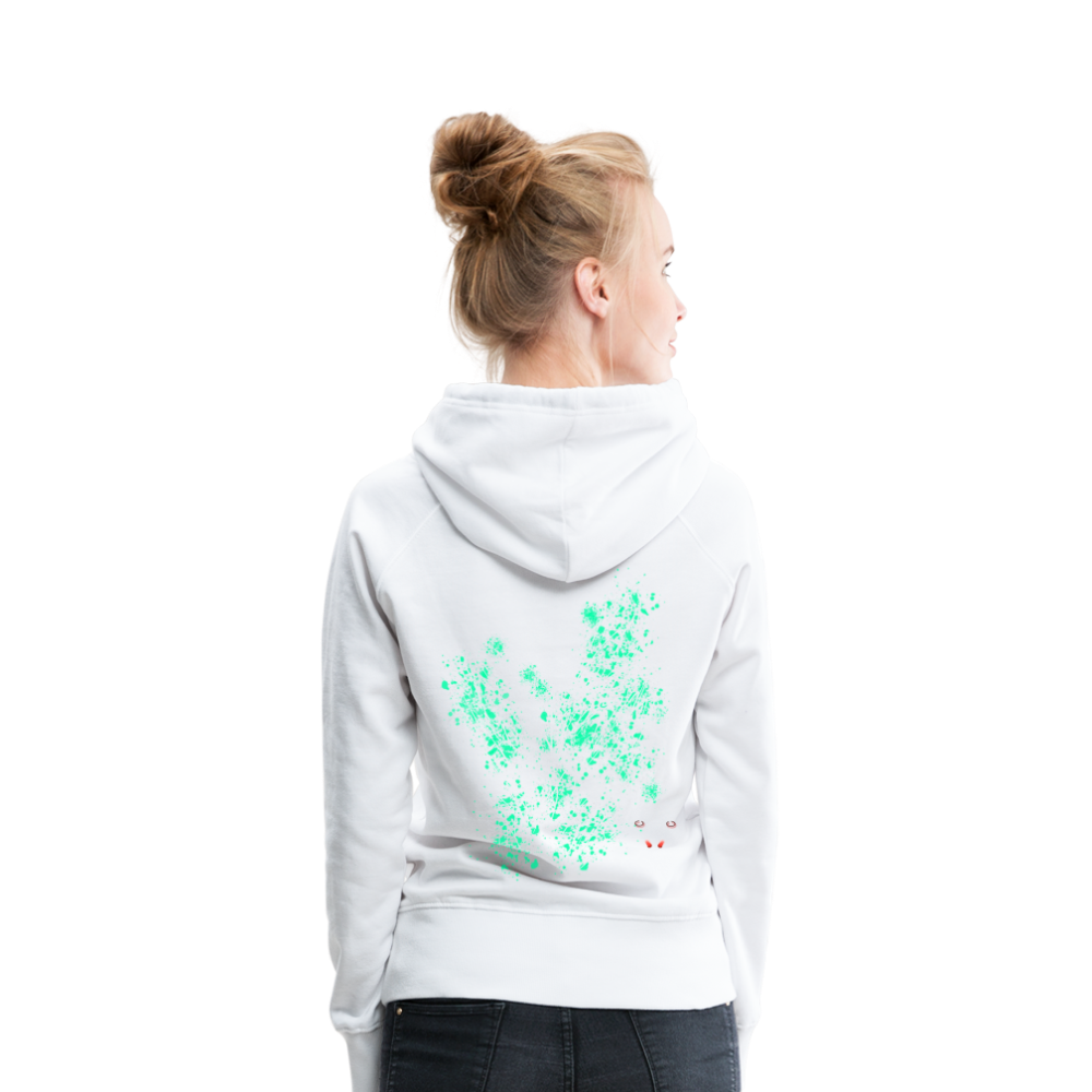 Women Hoodie Turquoise Wings - Weiß