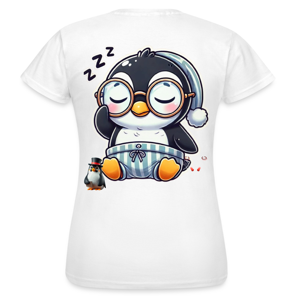 Women T-Shirt Sleepy KasPenguin - Weiß