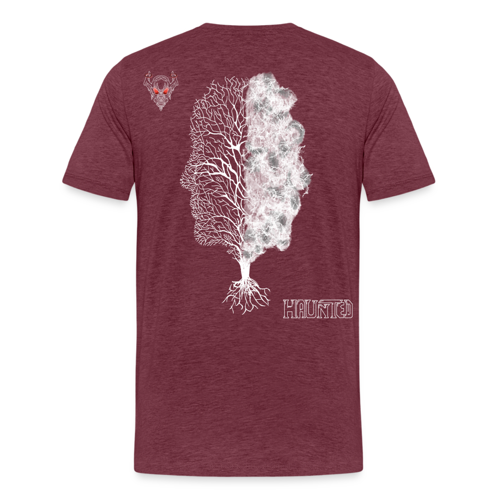 Man T-Shirt Dead or Alive - Bordeauxrot meliert