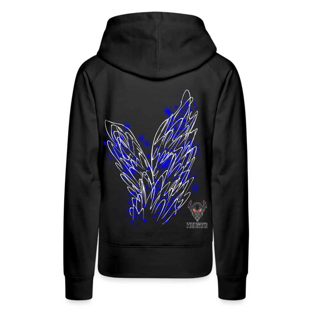 Women Hoodie Blue Wings - Schwarz