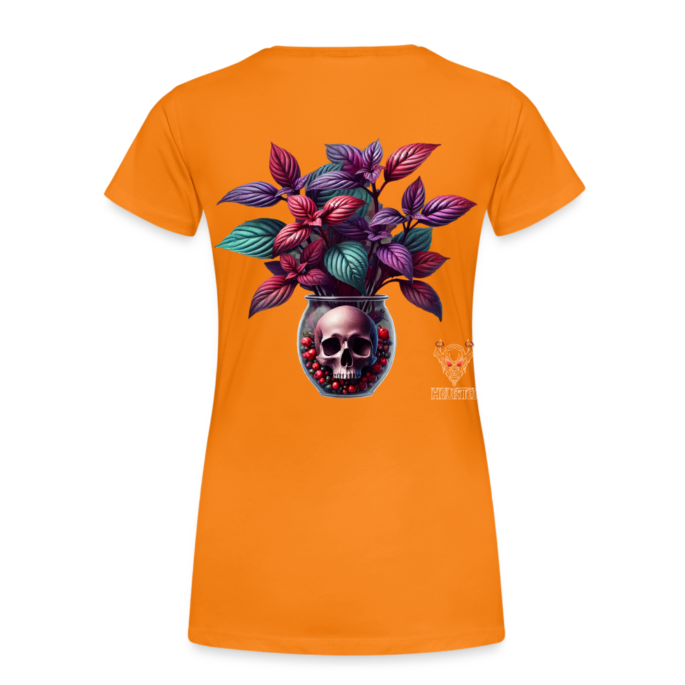 Woman T-Shirt Skull Bloom Vase - Orange