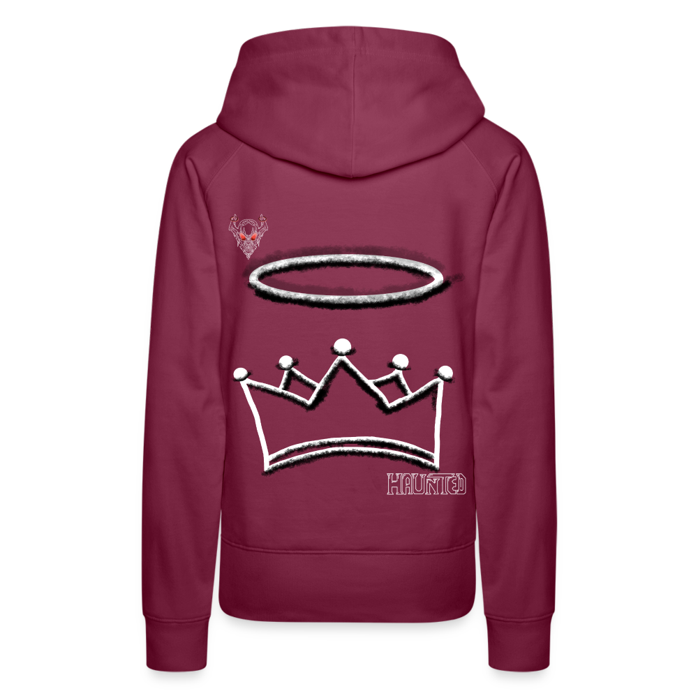 Woman Hoodie Crown and Ring Light - Bordeaux