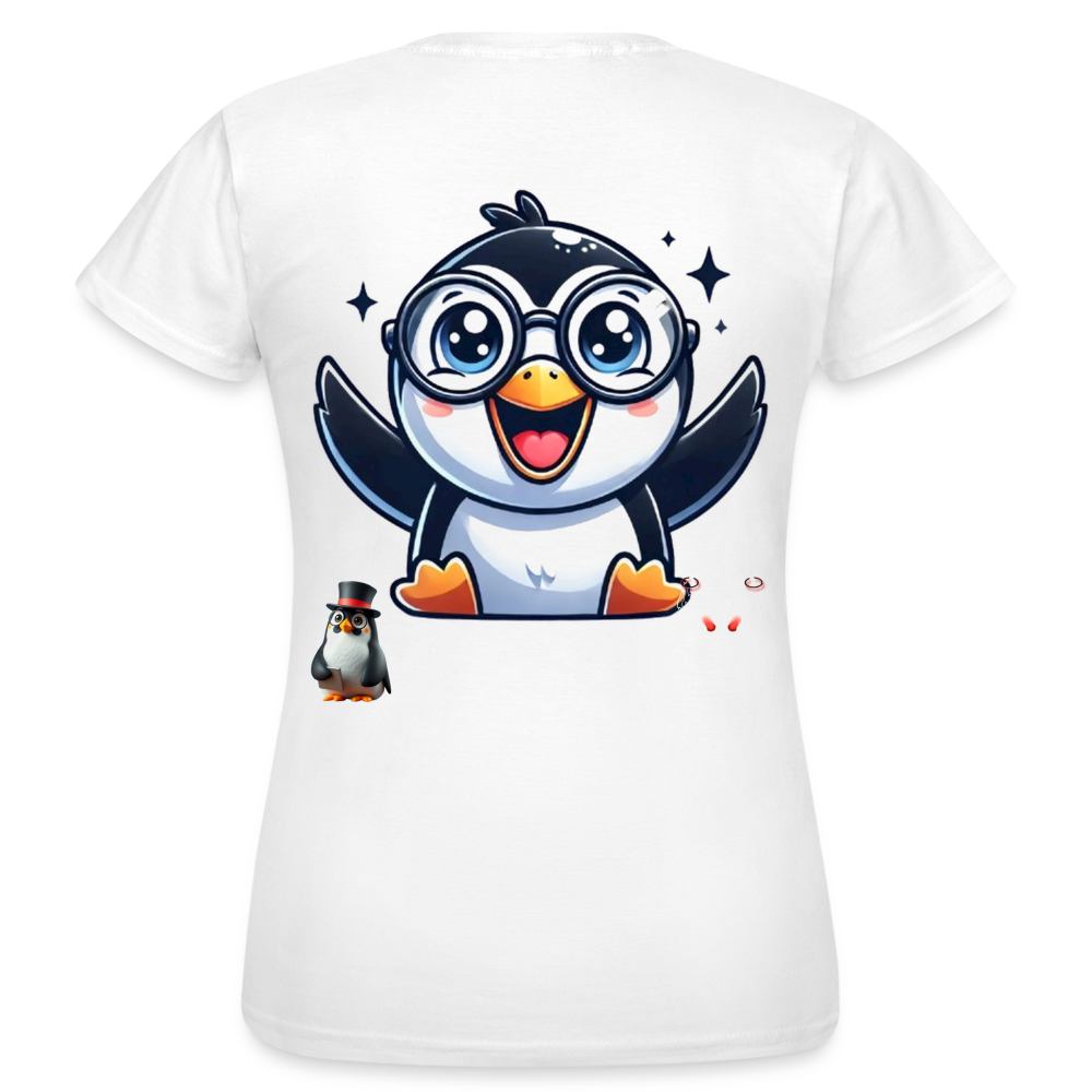 Women T-Shirt KasPenguin Happy - Weiß