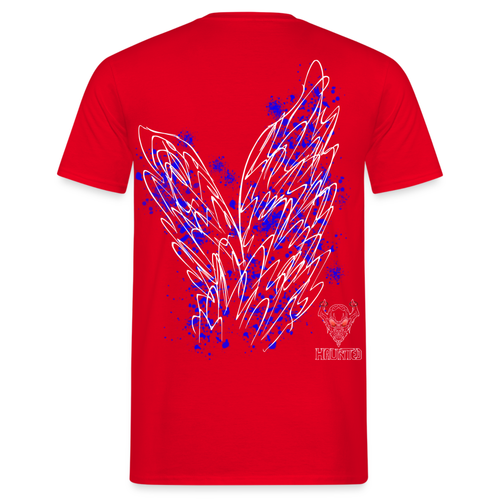 Men T-Shirt Blue Wings - Rot
