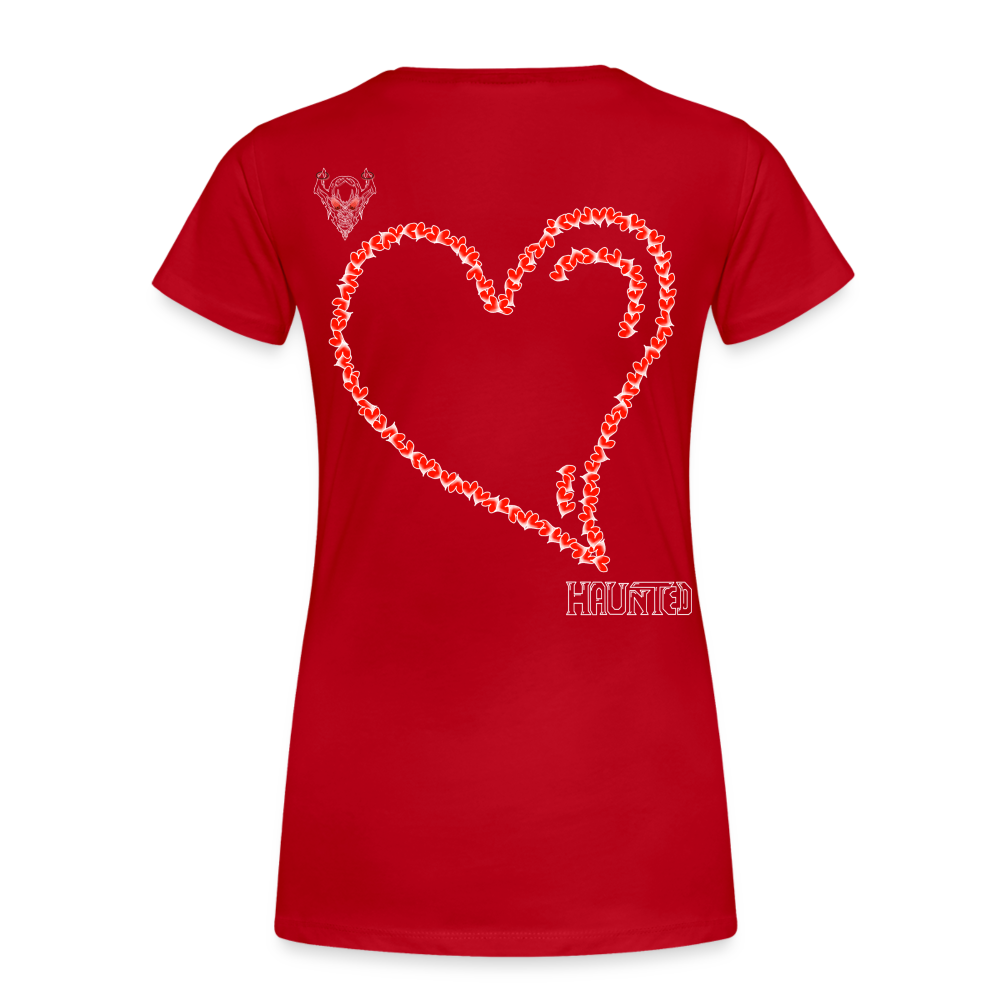 Woman T-Shirt Hearts Light - Rot