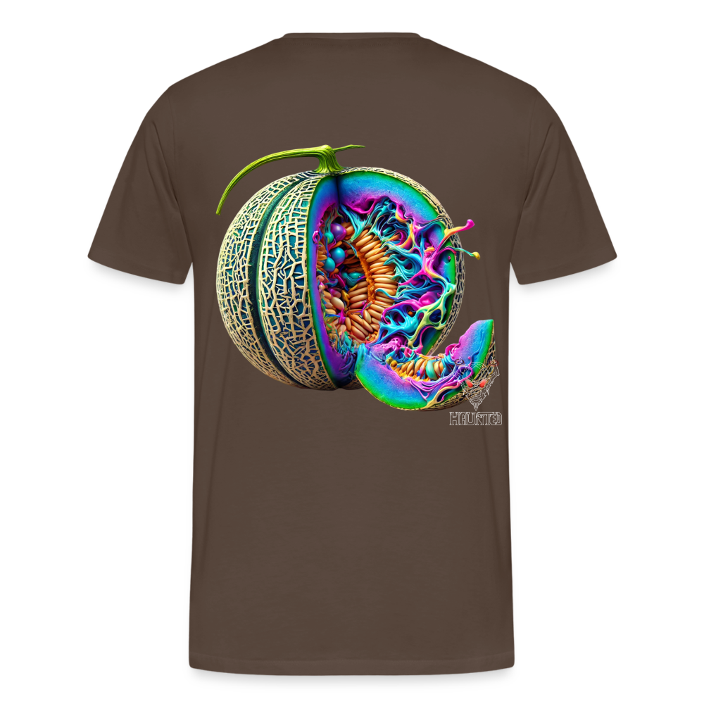 Men T-Shirt Neon Melon Art - Edelbraun