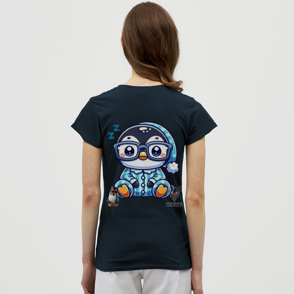 Women T-Shirt KasPenguin in Pyjama - Navy