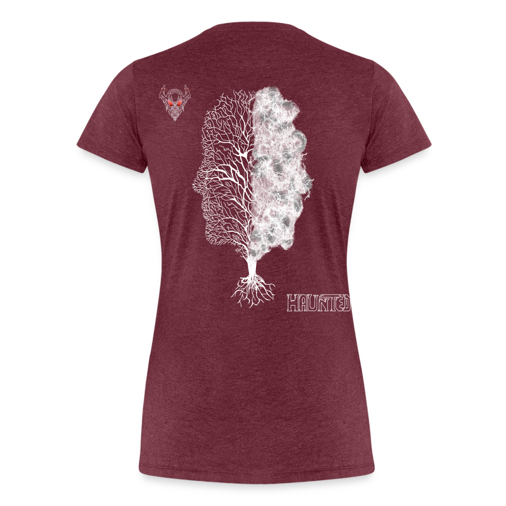 Woman T-Shirt Dead or Alive - Bordeauxrot meliert