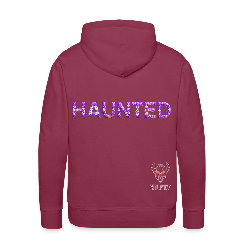 Men Hoodie Lavender Bloom Essence - Bordeaux